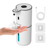 380ML Touchless HD Display 6-Levels Adjustable Foam/Liquid Control Automatic Smart Sensor Soap Dispenser Portable Shampoo Bottle