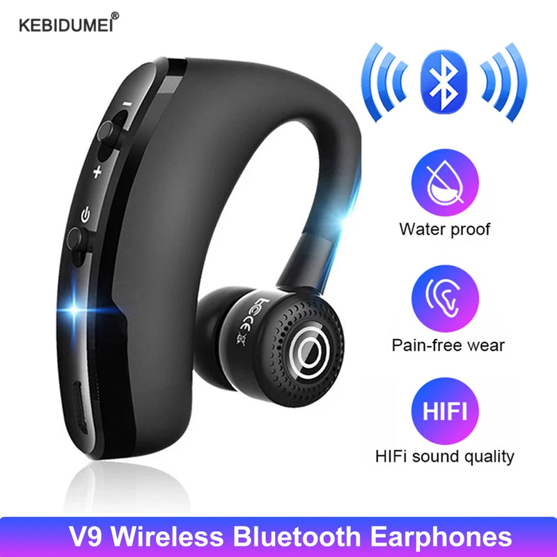 V9 TWS Headphones Bluetooth 5 Earphones Wireless Headstes HiFi Stereo Noise Reduction Earbud For iPhone Samsung Huawei Xiaomi