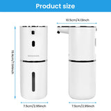 380ML Touchless HD Display 6-Levels Adjustable Foam/Liquid Control Automatic Smart Sensor Soap Dispenser Portable Shampoo Bottle